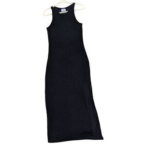 LNA ribbed knit scoop neck sleeveless sheath long maxi dress Candi size M